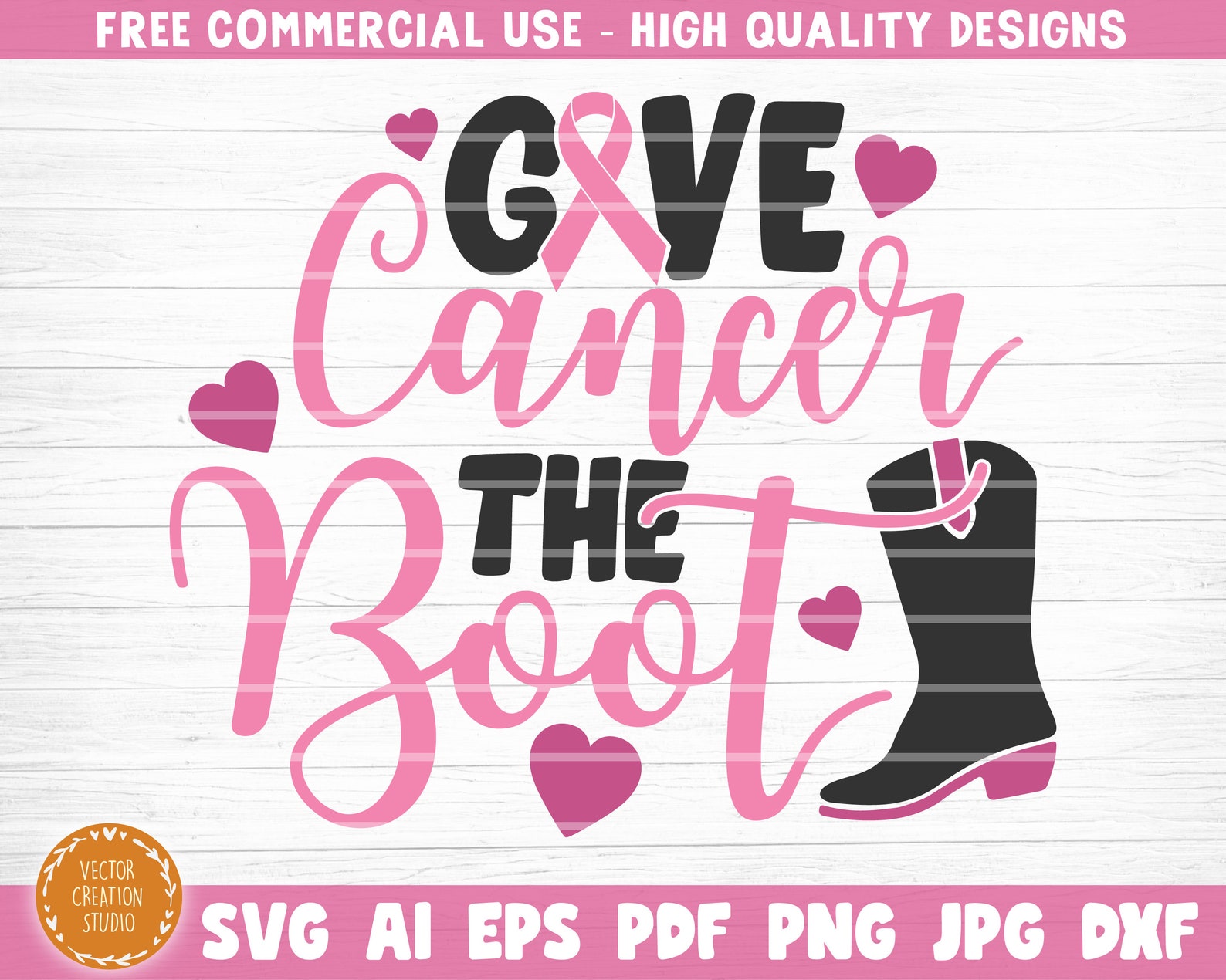 Give Cancer The Boot Svg Cut File Vector Printable Clipart | Etsy