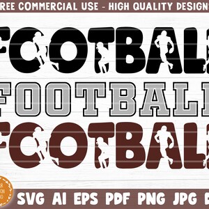 Calcio Parola Silhouette SVG Cut File, Football Life SVG, Vector Printable Clip Art, Calcio Mamma Papà Sorella Camicia Stampa Svg, Cricut