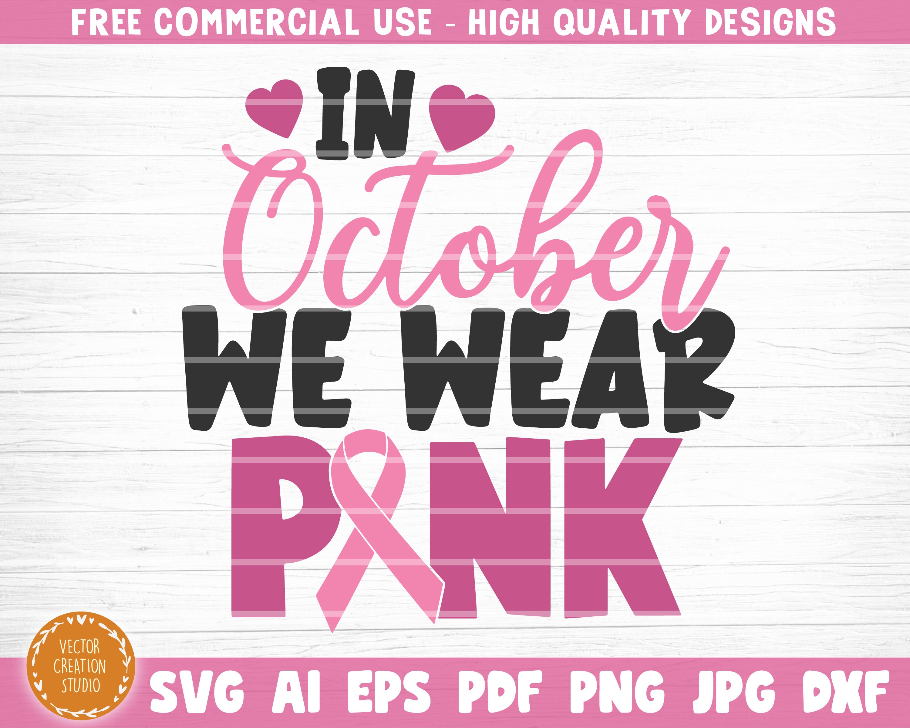 in october we wear pink screen print