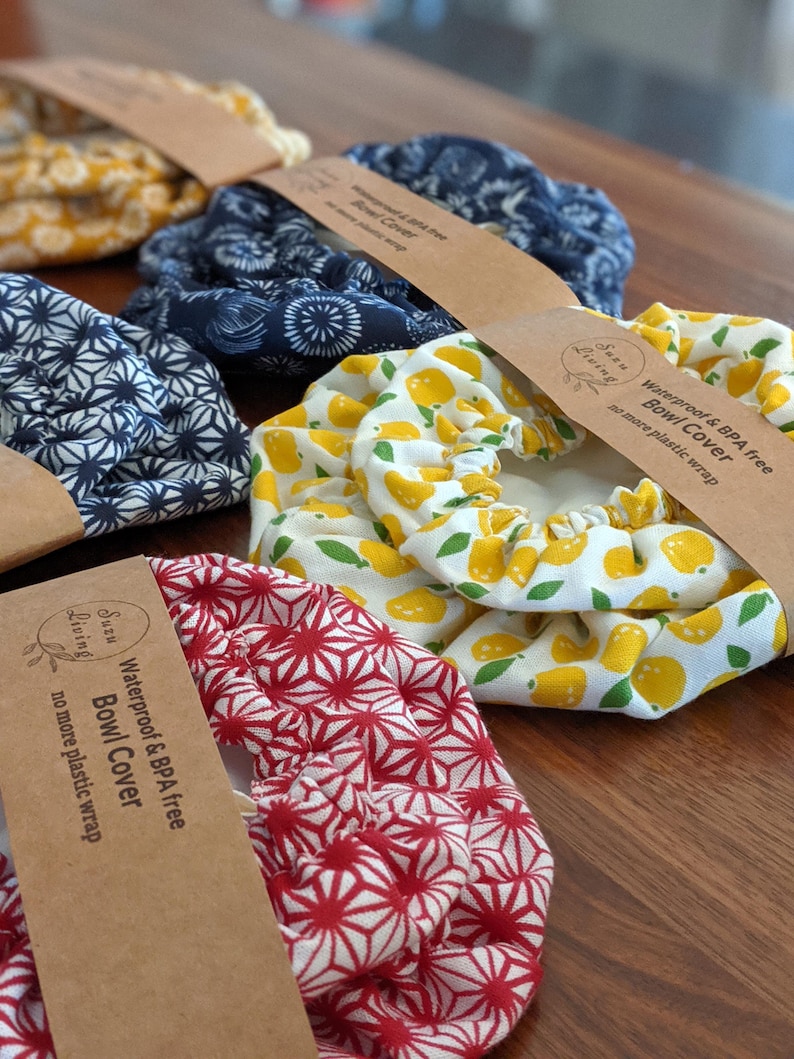 Waterproof Bowl Covers 6”, 9” | Reusable Food Wrap | Sourdough Gift | KitchenAid Bowl Cover| Alternative to Plastic Wraps & Beeswax Wrap image 14