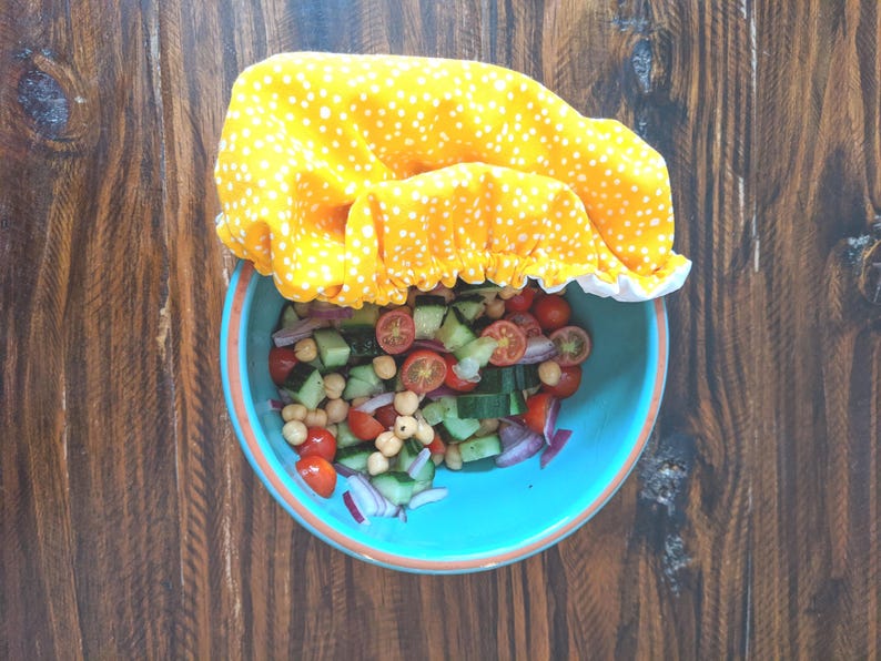 Waterproof Bowl Covers 6”, 9” | Reusable Food Wrap | Sourdough Gift | KitchenAid Bowl Cover| Alternative to Plastic Wraps & Beeswax Wrap image 2