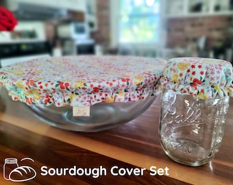 Juego de fundas reutilizables para masa madre: algodón impermeable, ecológico.