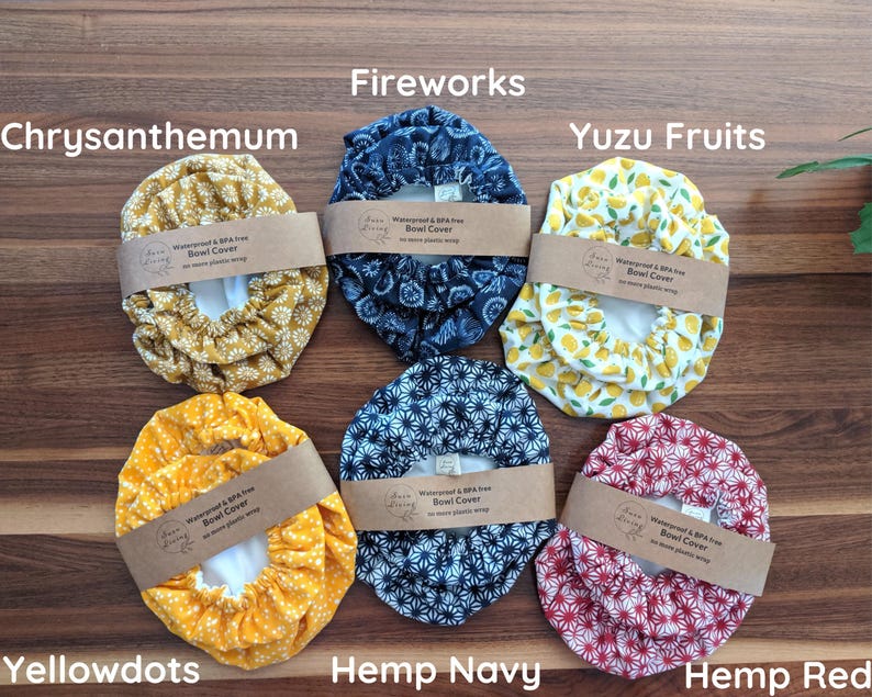 Waterproof Bowl Covers 6”, 9” | Reusable Food Wrap | Sourdough Gift | KitchenAid Bowl Cover| Alternative to Plastic Wraps & Beeswax Wrap image 8
