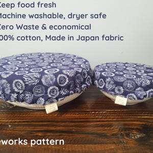 Waterproof Bowl Covers 6”, 9” | Reusable Food Wrap | Sourdough Gift | KitchenAid Bowl Cover| Alternative to Plastic Wraps & Beeswax Wrap image 3