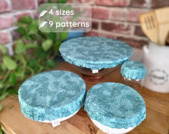 Waterproof Bowl Covers, Mason Jar ~ 12": Reusable Food Wrap, Sourdough Gift, Kitchen aid Bowl Cover, Alternative to Beeswax, Floral, Bee
