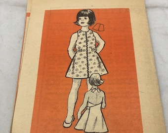 Pattern Parade Vintage Sewing Pattern #9280 for Little Girl's Wrap Dress and Shorts Size 6, Uncut, FF