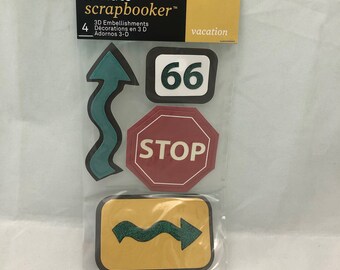 Minute Scrapbooker Vacation-Themed Adornments for Papercrafts, Greeting Cards, etc.