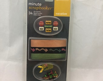 Minute Scrapbooker Vacation Road Trip-Themed Adornments for Papercrafts, Greeting Cards, etc.