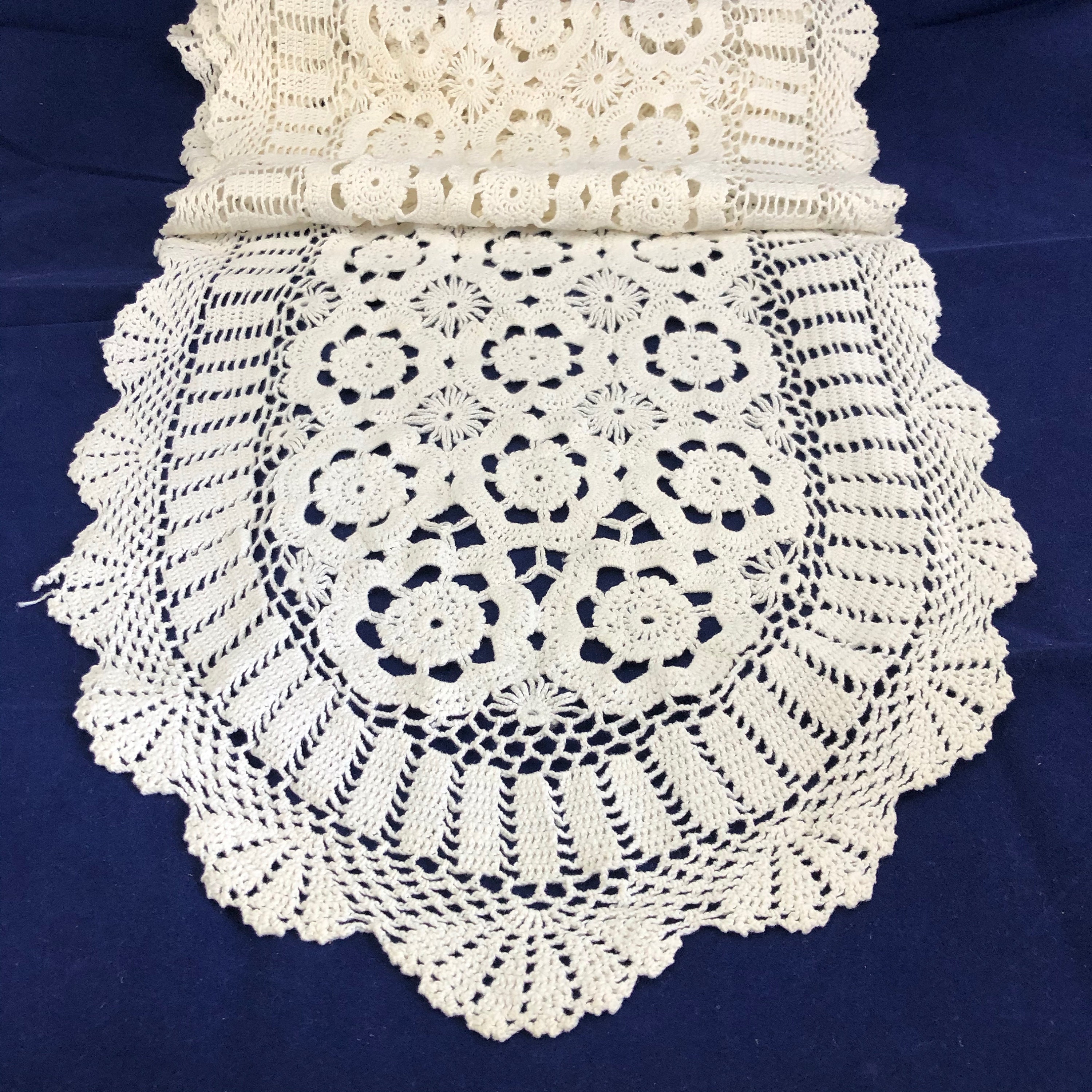 Vintage HandCrocheted Table Runner / Dresser Scarf 12 x Etsy