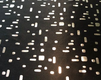 Satin Tricot Dance/Swim/Fashion Fabric Spotted With Chrome/Silver,  2-Way Stretch, "Disco Ball" Effect, 60" x 29"
