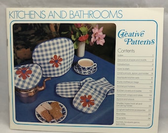 Creative Patterns 1975 Kitchens and Bathrooms Idea and Instruction Book to make Sewn Accessories