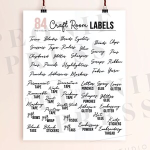 Craft Room Storage Labels SVG | Craft Room Organization SVG | Art Craft ...