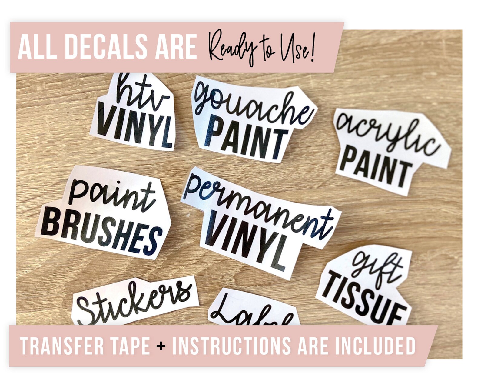 Craft Room Labels Custom Vinyl Decals Craft Room Etsy