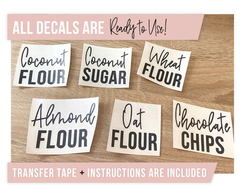 Custom Pantry Labels Vinyl Decals Kitchen Labels Food Etsy Australia