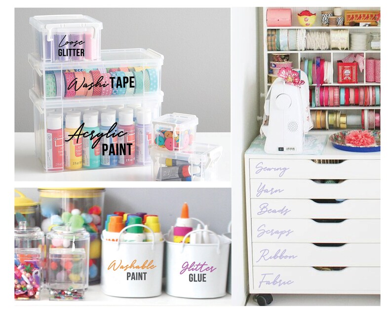 Craft Room Storage Labels SVG Craft Room Organization SVG Etsy