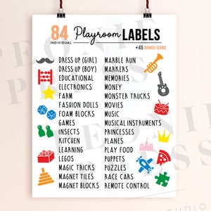 Playroom Labels SVG Kids Storage SVG Labels SVG Kids Toys Organization Toy Box Organization Digital Bundle image 4