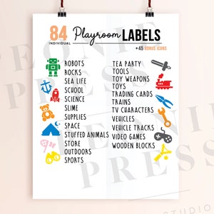 Playroom Labels SVG Kids Storage SVG Labels SVG Kids Toys Organization Toy Box Organization Digital Bundle image 5