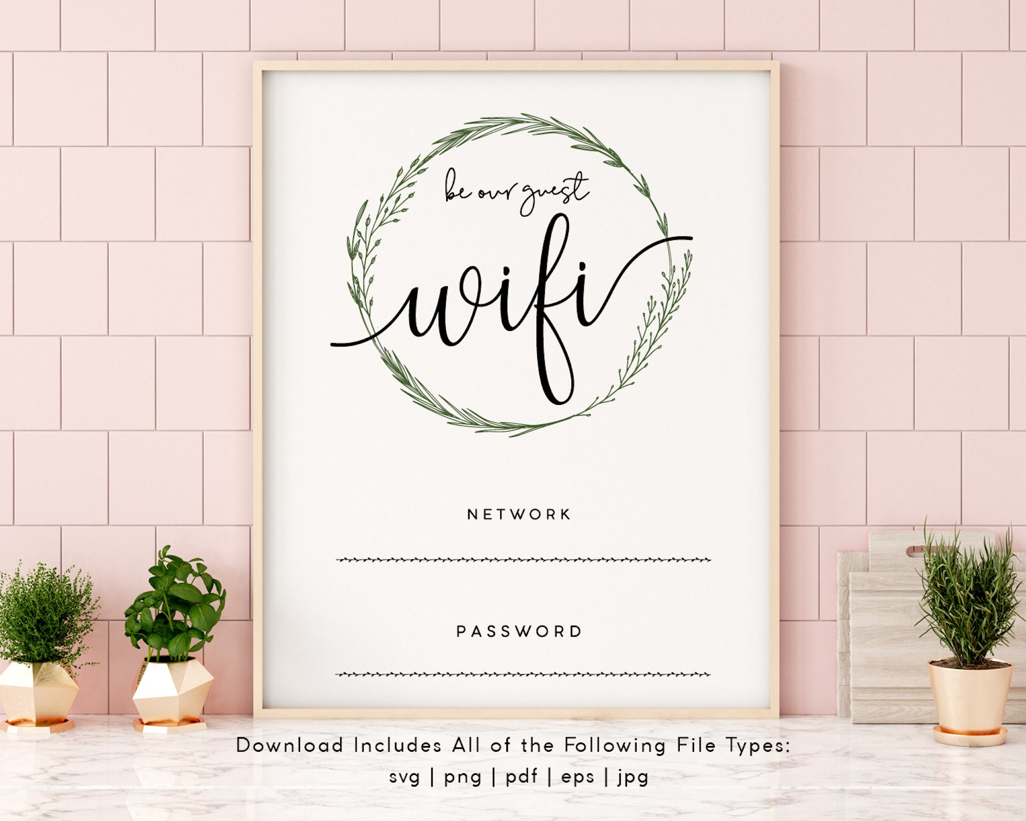 Wifi Password Sign Wifi Sign Wifi Network Sign Be Our Etsy Hong Kong