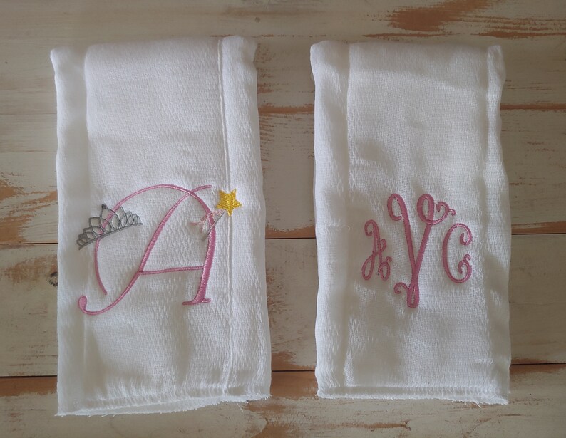 Girl/'s Monogrammed Cloth set gift for baby girl personalized for her