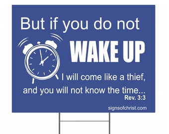 Revelation 3:3 yard sign