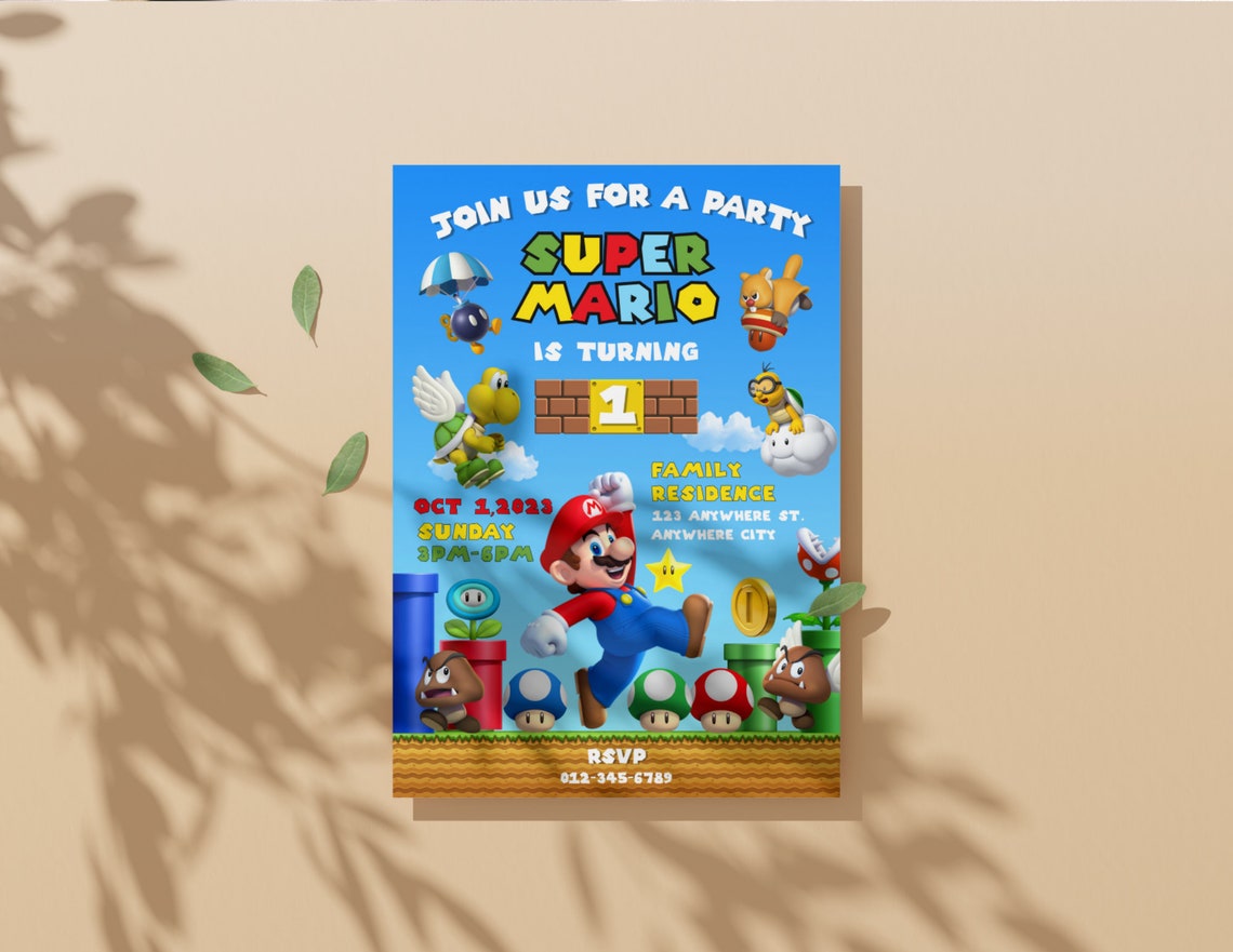 Super Mario Printable Birthday - Il 1140xN.5322277288 Hx5m