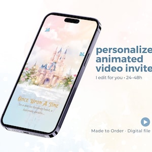 Princess Castle verjaardag video-uitnodiging, gepersonaliseerd voor jou!