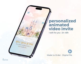 Princess Castle Birthday Video Invitation, Personalized For you!