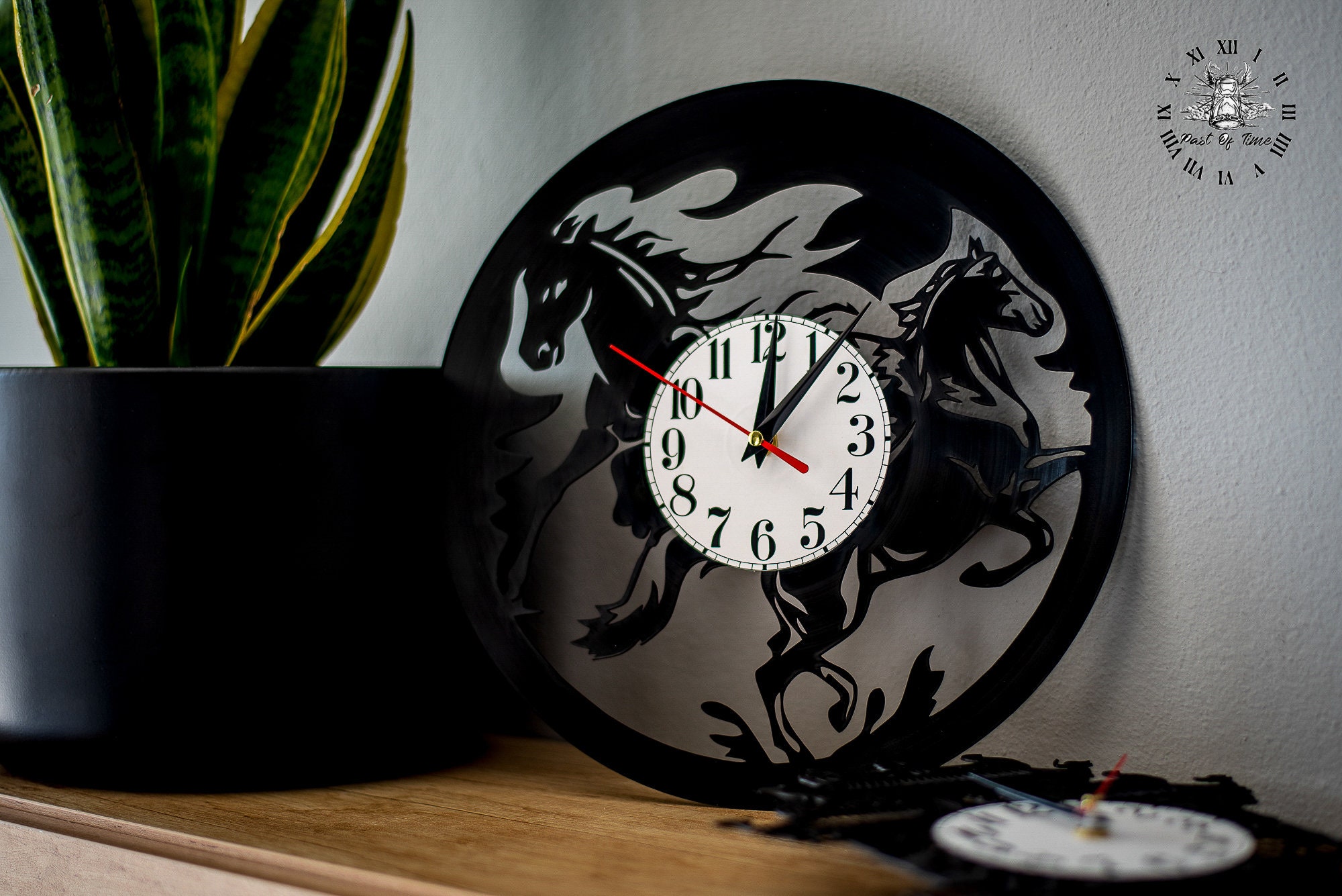 Horses Vinyl Clock Wall Clock Home Decoration Animal Vinyl Etsy