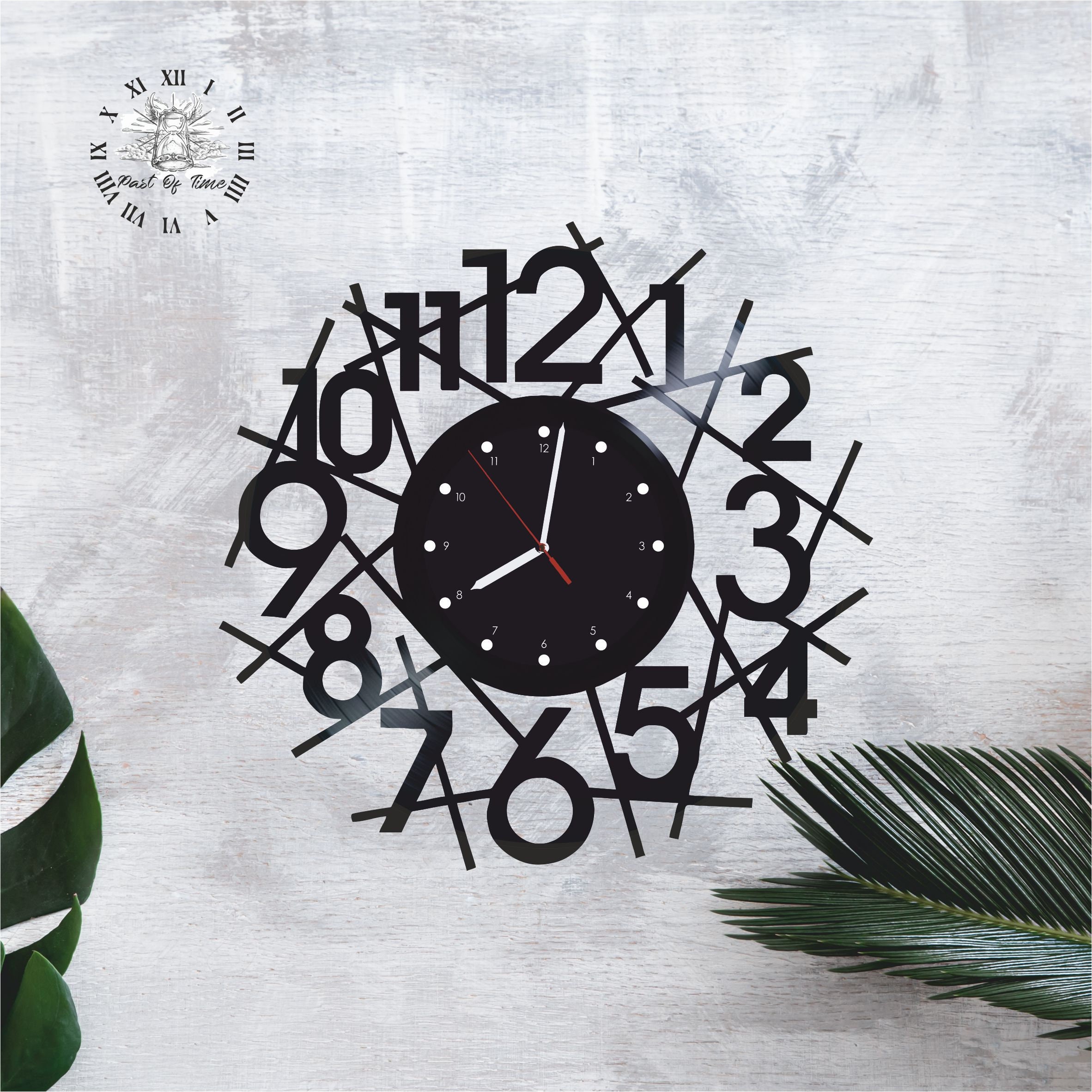 Numbers Vinyl Clock Wall Clock Home Decoration Modern Vinyl Etsy