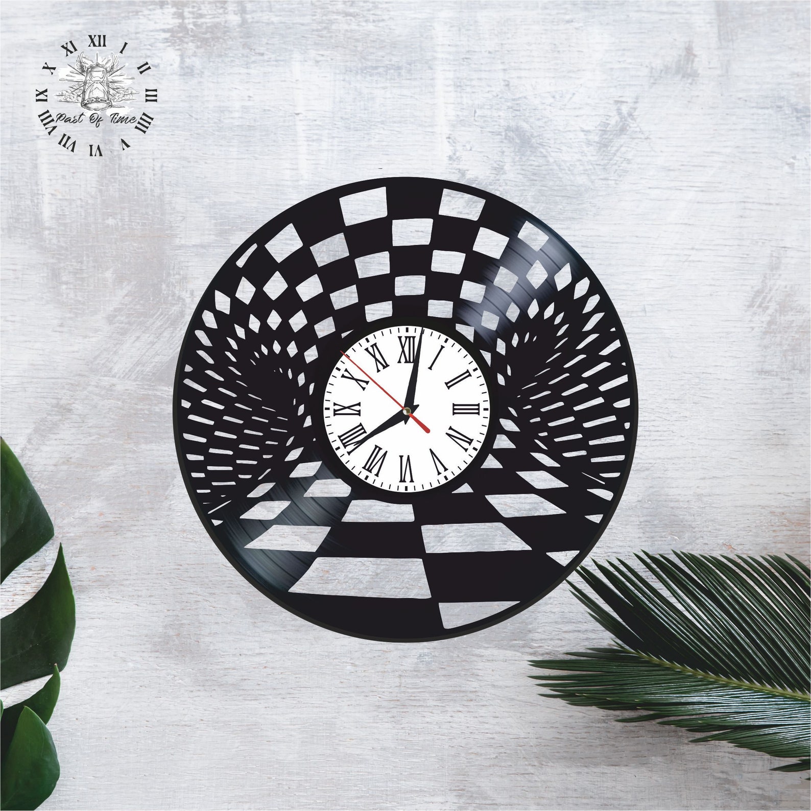 Optical Illusion Vinyl Record Wall Clock Home Decoration Etsy