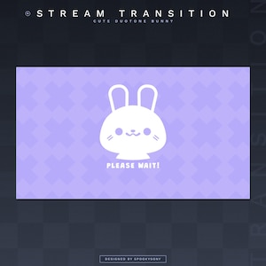 Cute Bunny Animated Transition | Stream Stinger | Stream Transition | VTuber Scene | Youtube | Twitch | Purple