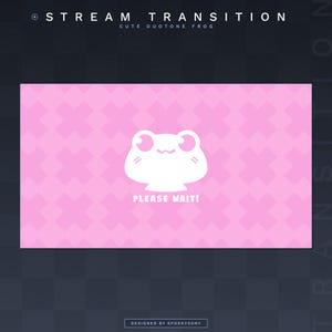 Cute Frog Animated Transition | Stream Stinger | Stream Transition | VTuber Scene | Youtube | Twitch | Pink