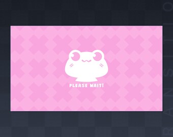 Cute Frog Animated Transition | Stream Stinger | Stream Transition | VTuber Scene | Youtube | Twitch | Pink