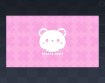 Cute Bear Animated Transition | Stream Stinger | Stream Transition | VTuber Scene | Youtube | Twitch | Pink