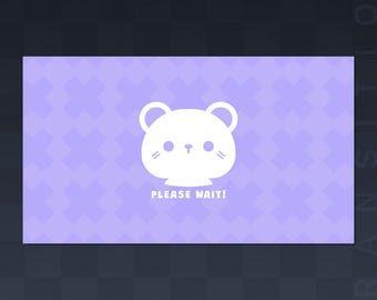 Cute Bear Animated Transition | Stream Stinger | Stream Transition | VTuber Scene | Youtube | Twitch | Purple