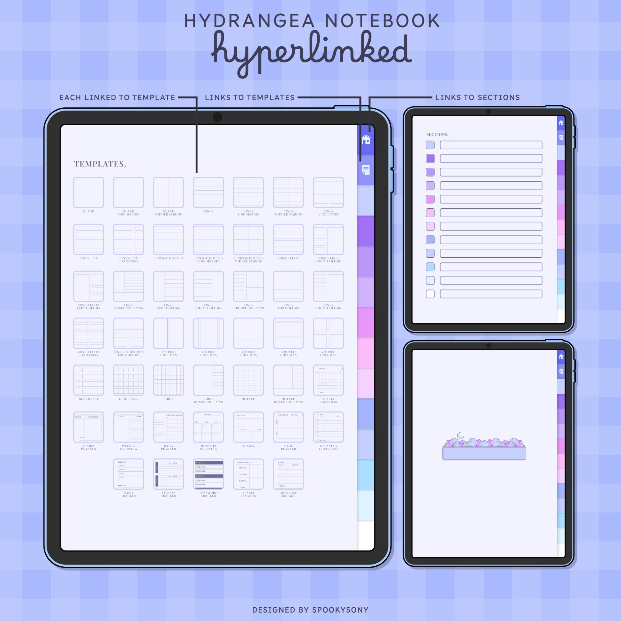 Cute Digital Notebook | Digital Stickers | Planner Templates ...