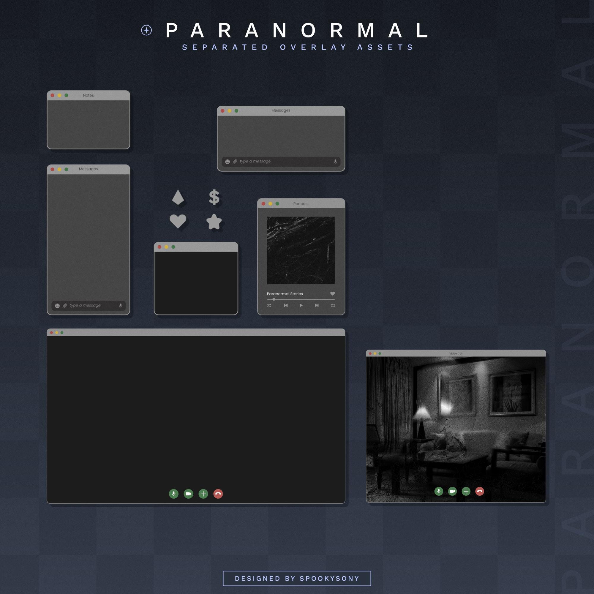 Paranormal Animated Stream Package | Gaming Chatting Overlays | Twitch ...