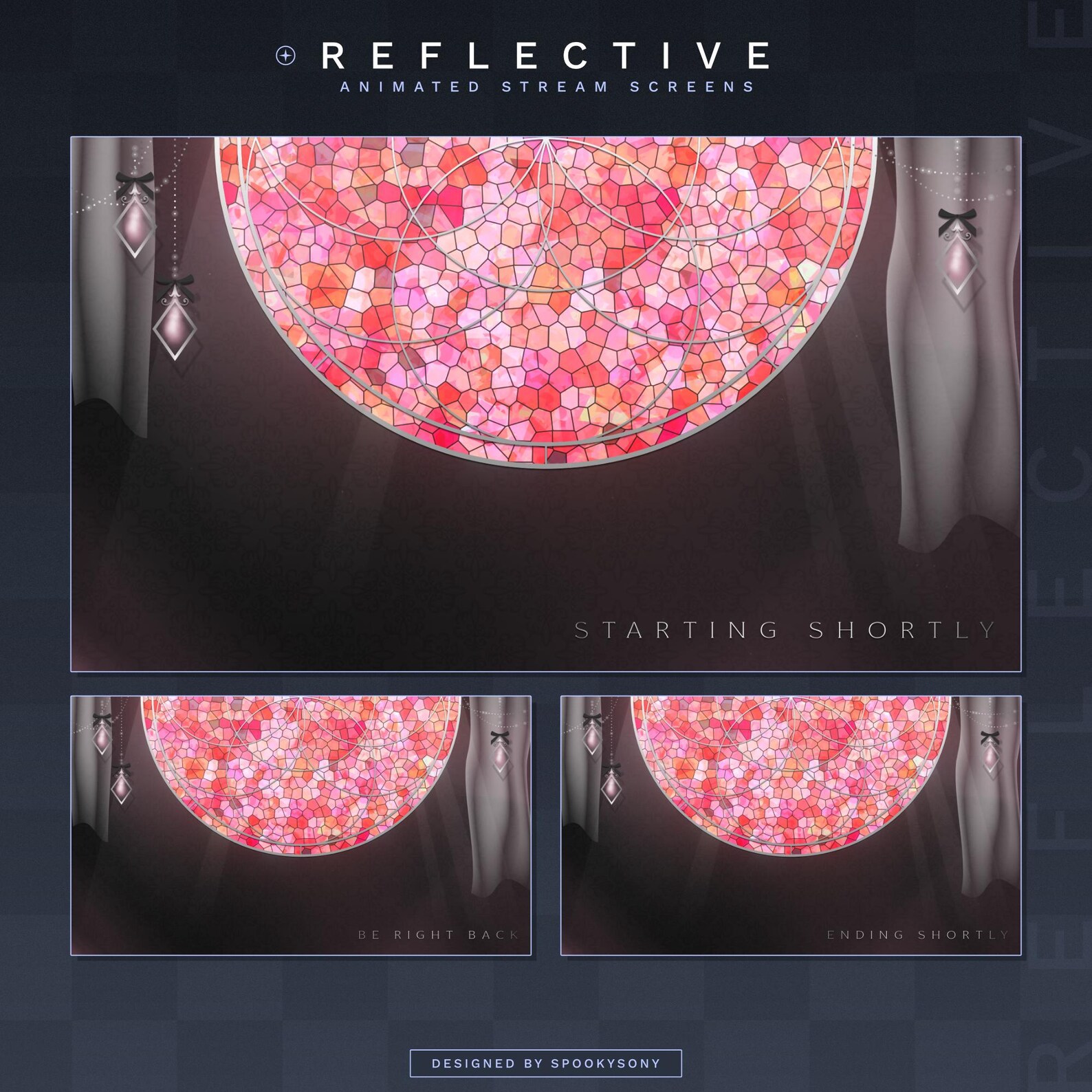 Reflective Animated Stream Package | Gaming Chatting Overlays | Twitch ...