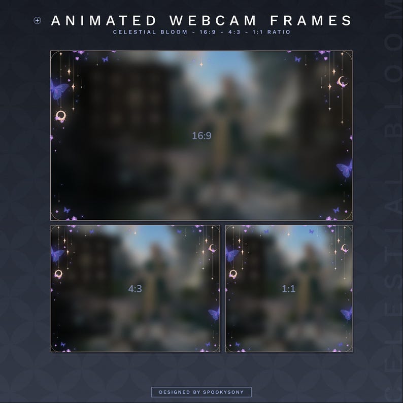 Animated Webcam Frames | Celestial Bloom | Gaming Chatting Overlays ...