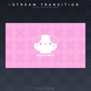 Cute Dog Animated Transition | Stream Stinger | Stream Transition | VTuber Scene | Youtube | Twitch | Pink