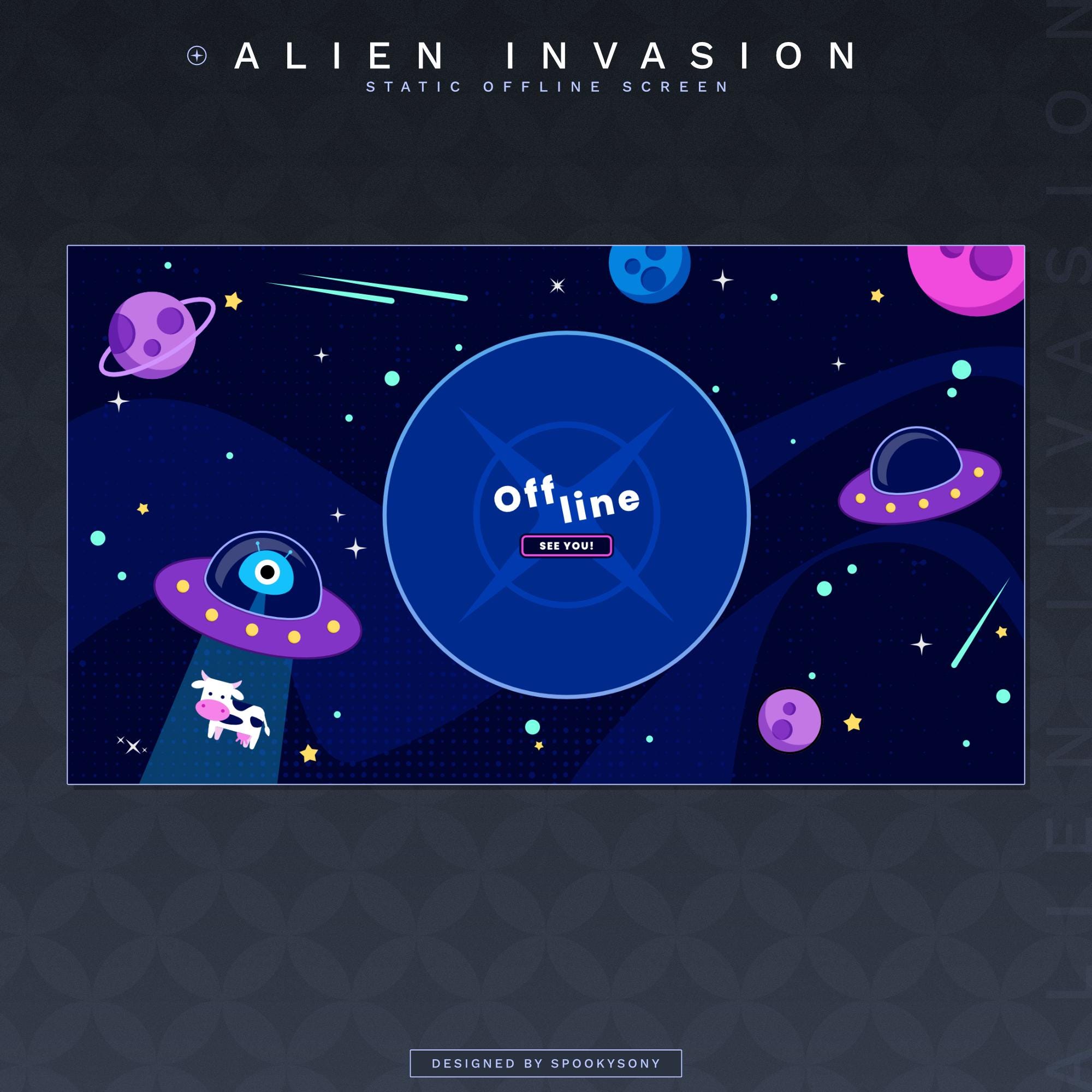 Alien Invasion Animated Stream Package | Gaming Chatting Overlays ...