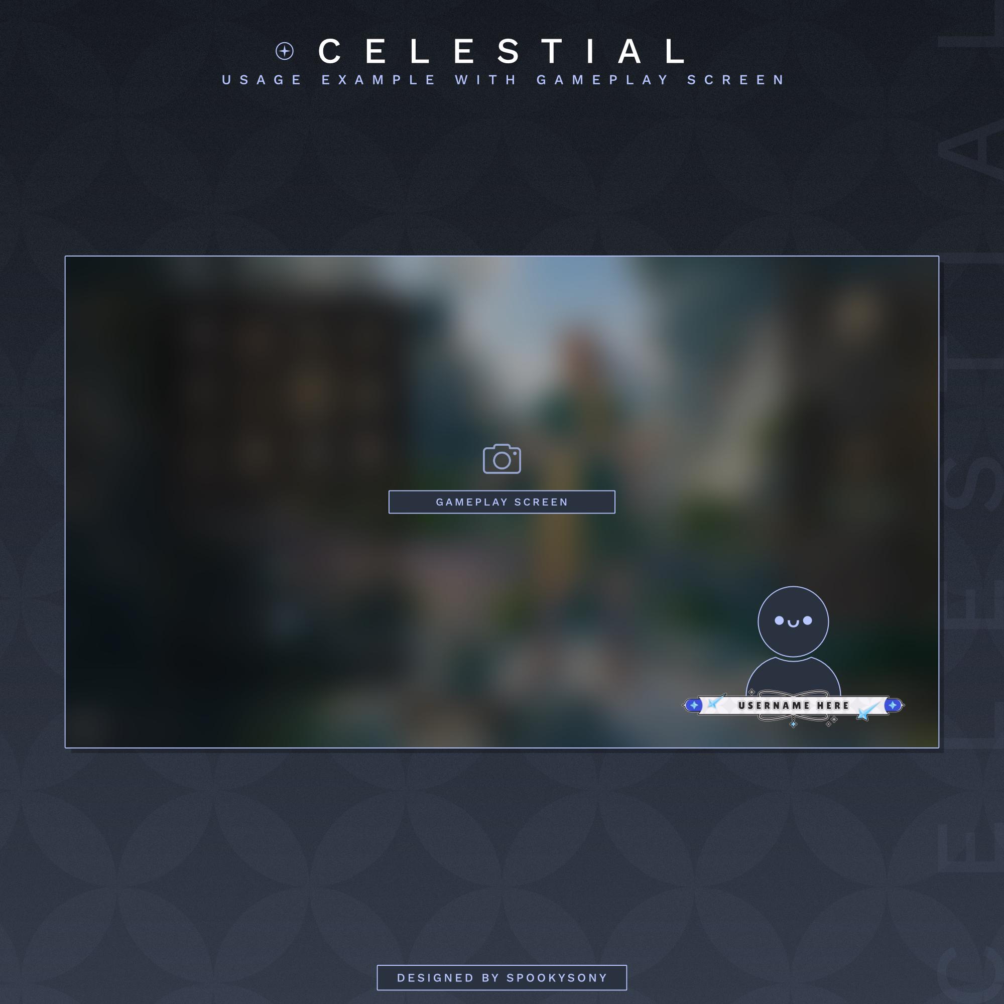 Overlay Label Design User Interface Username Label Overlay | Celestial | Static PNG and PSD | Gaming ...