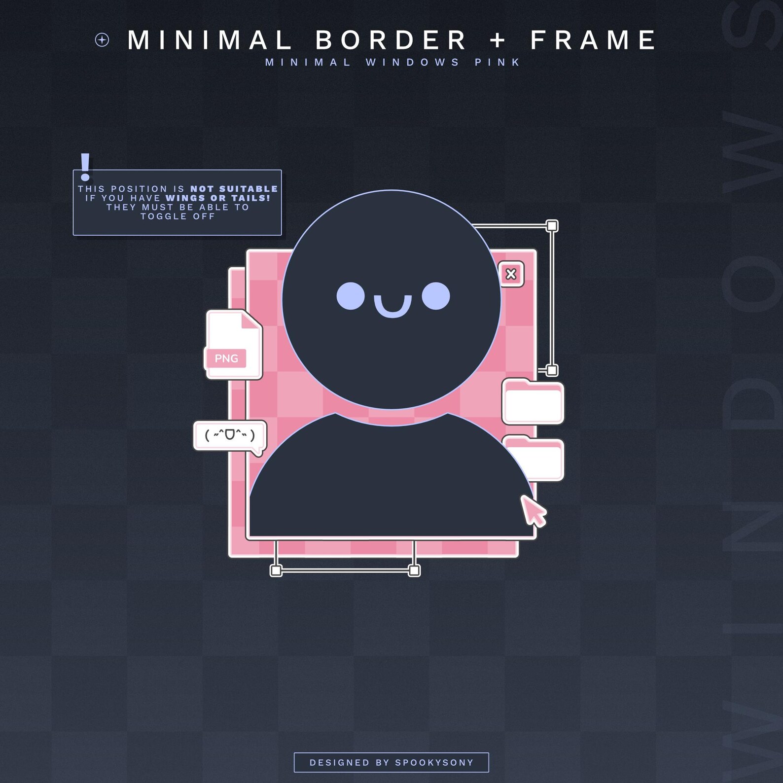 Static Border Overlay + Webcam Frame | Cute Windows Theme | Gaming ...