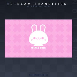 Cute Bunny Animated Transition | Stream Stinger | Stream Transition | VTuber Scene | Youtube | Twitch | Pink