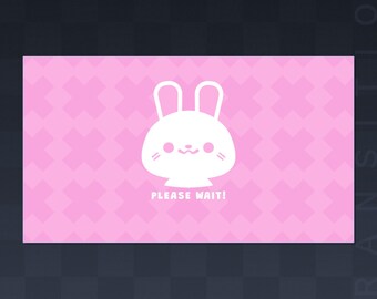Cute Bunny Animated Transition | Stream Stinger | Stream Transition | VTuber Scene | Youtube | Twitch | Pink