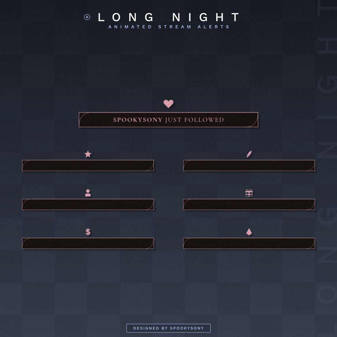 Long Night Animated Stream Package | Gaming Chatting Overlays | Twitch ...