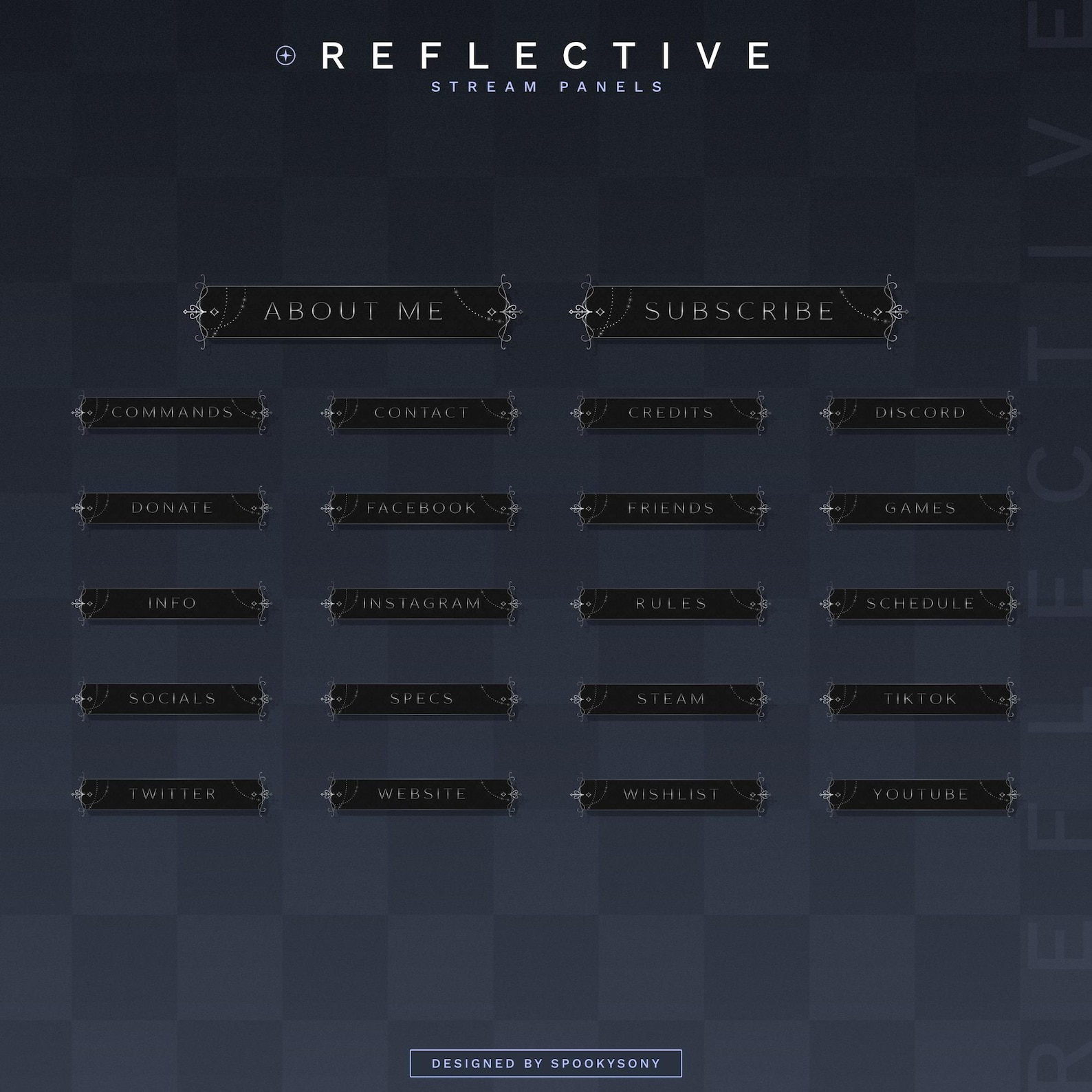 Reflective Panels | Twitch | Stream Panels | Aesthetic | Streamer ...