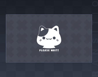 Cute Cat Animated Transition | Stream Stinger | Stream Transition | VTuber Scene | Youtube | Twitch | Dark