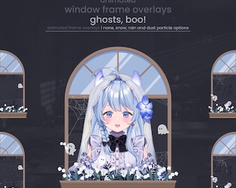 Animated Frame Overlay | Ghosts, Boo! | Border Overlay | Webcam Frame | Cute Seasonal Halloween Spooky
