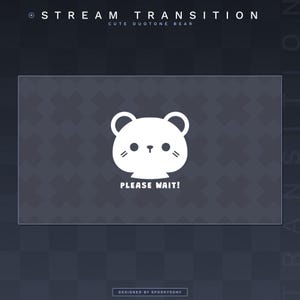 Transición animada de oso lindo / Animación de transmisión / Transición de transmisión / Escena de VTuber / Youtube / Twitch / Oscuro